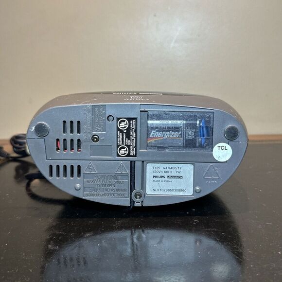 Philips Magnavox AJ3490 Weatherband Clock Radio Dual Alarm Clock - Vintage - Picture 6 of 6